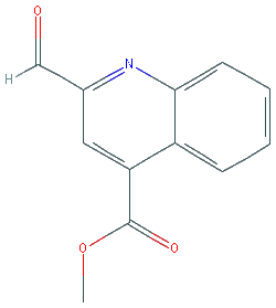 Chemical structure of Methyl 2-formylquinoline-4-carboxylate