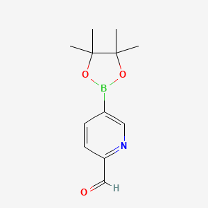 Chemical structure of 2-Formylpyridine-5-boronic acid pinacolate