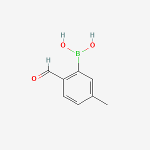 Chemical structure of 2-Formyl-5-methylphenylboronic acid