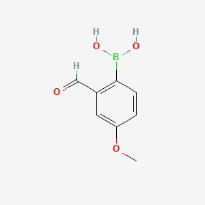 Chemical structure of 2-Formyl-4-methoxyphenylboronic acid