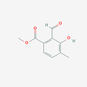 Chemical structure of Methyl 2-formyl-3-hydroxy-4-methylbenzoate
