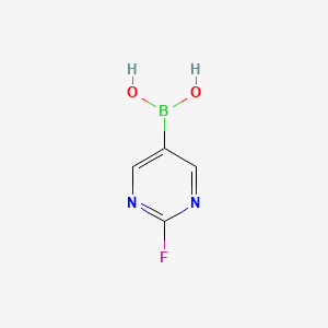 Chemical structure of 2-FLUOROPYRIMIDINE-5-BORONIC ACID