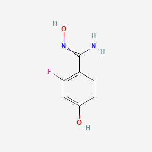 Chemical structure of 2-Fluoro-N,4-dihydroxybenzimidamide