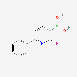 Chemical structure of 2-Fluoro-6-phenylpyridine-3-boronic Acid