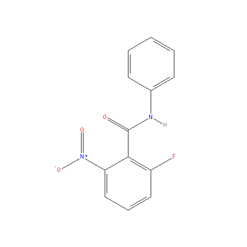 Chemical structure of 2-Fluoro-6-nitro-N-phenylbenzamide