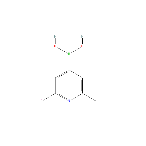 Chemical structure of 2-Fluoro-6-methylpyridine-4-boronic acid