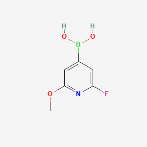 Chemical structure of 2-Fluoro-6-methoxypyridine-4-boronic acid