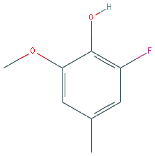 Chemical structure of 2-Fluoro-6-methoxy-4-methylphenol
