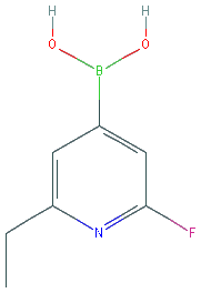 Chemical structure of 2-Fluoro-6-ethylpyridine-4-boronic acid