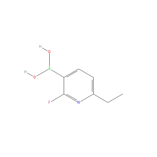 Chemical structure of 2-Fluoro-6-ethylpyridine-3-boronic acid