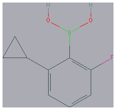 Chemical structure of 2-Fluoro-6-cyclopropylphenylboronic acid