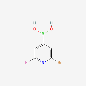 Chemical structure of 2-Fluoro-6-bromopyridine-4-boronic acid