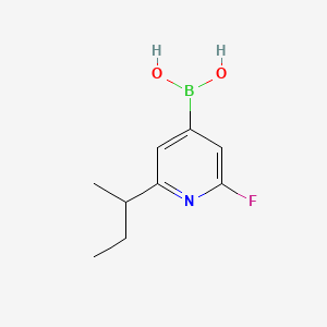 Chemical structure of 2-Fluoro-6-(sec-butyl)pyridine-4-boronic acid