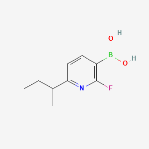 Chemical structure of 2-Fluoro-6-(sec-butyl)pyridine-3-boronic acid