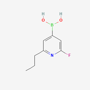 Chemical structure of (2-Fluoro-6-propylpyridin-4-yl)boronic acid
