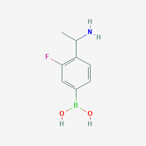 Chemical structure of 2-Fluoro-6-(iso-propyl)pyridine-3-boronic acid