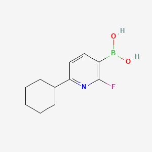 Chemical structure of 2-Fluoro-6-(cyclohexyl)pyridine-3-boronic acid