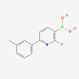 Chemical structure of 2-Fluoro-6-(3-tolyl)pyridine-3-boronic acid