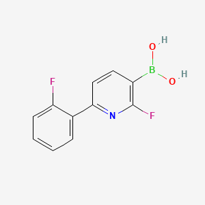 Chemical structure of 2-Fluoro-6-(2-fluorophenyl)pyridine-3-boronic acid