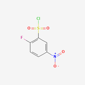 Chemical structure of 2-Fluoro-5-nitrobenzenesulfonyl chloride