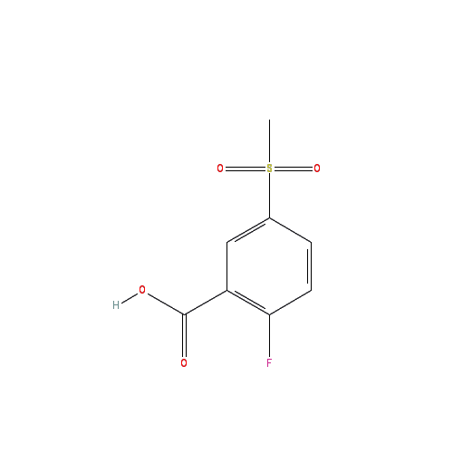 Chemical structure of 2-fluoro-5-methylsulfonylbenzoic acid