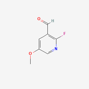 Chemical structure of 2-Fluoro-5-methoxynicotinaldehyde