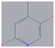 Chemical structure of 2-Fluoro-5-iodo-4-methylpyridine