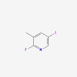 Chemical structure of 2-Fluoro-5-iodo-3-methylpyridine