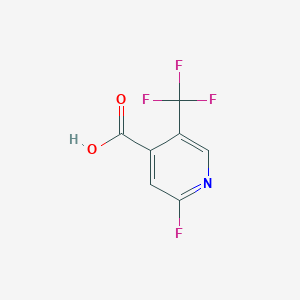 Chemical structure of 2-Fluoro-5-(trifluoromethyl)isonicotinic acid