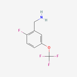 Chemical structure of 2-Fluoro-5-(Trifluoromethoxy)Benzylamine