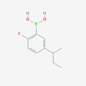 Chemical structure of 2-Fluoro-5-(sec-butyl)phenylboronic acid