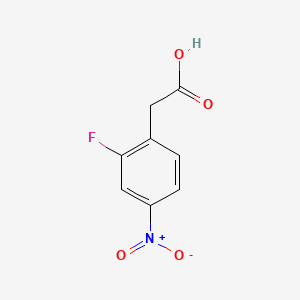 Chemical structure of 2-Fluoro-4-nitrophenylacetic Acid