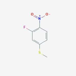Chemical structure of 2-Fluoro-4-methylthio-1-nitrobenzene