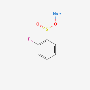 Chemical structure of Sodium 2-fluoro-4-methylbenzene-1-sulfinate