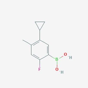 Chemical structure of 2-Fluoro-4-methyl-5-cyclopropylphenylboronic acid