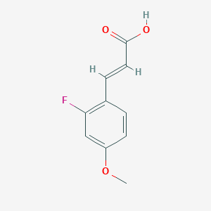 Chemical structure of 2-Fluoro-4-Methoxycinnamic Acid