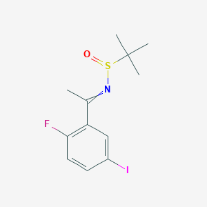 Chemical structure of 2'-fluoro-4',5'-dihydrospiro[piperidine-4,7'-thieno[2,3-c]pyran] hydrochloride