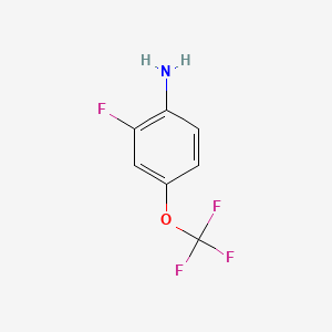 Chemical structure of 2-Fluoro-4-(trifluoromethoxy)aniline