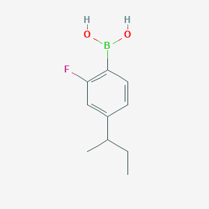 Chemical structure of 2-Fluoro-4-(sec-butyl)phenylboronic acid