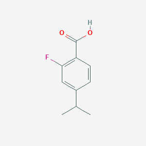 Chemical structure of 2-Fluoro-4-(propan-2-yl)benzoic acid