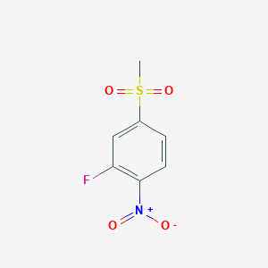 Chemical structure of 2-Fluoro-4-(methylsulfonyl)nitrobenzene