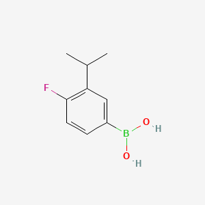 Chemical structure of 2-Fluoro-4-(iso-propyl)phenylboronic acid