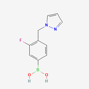 Chemical structure of 2-Fluoro-4-(4-methylimidazol-1-yl)phenylboronic acid