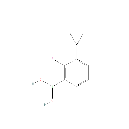 Chemical structure of 2-Fluoro-3-cyclopropylphenylboronic acid