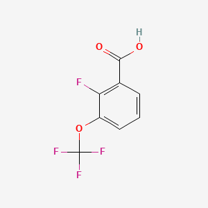 Chemical structure of 2-fluoro-3-(trifluoromethoxy)benzoic acid