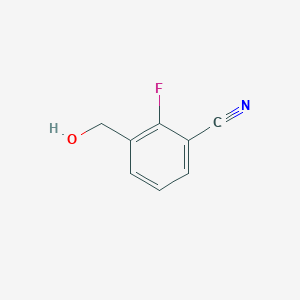 Chemical structure of 2-Fluoro-3-(hydroxymethyl)benzonitrile