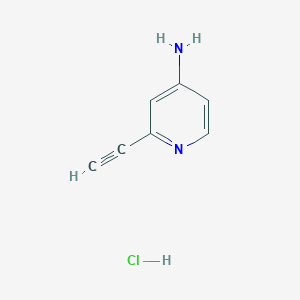 Chemical structure of 2-Ethynylpyridin-4-amine hydrochloride