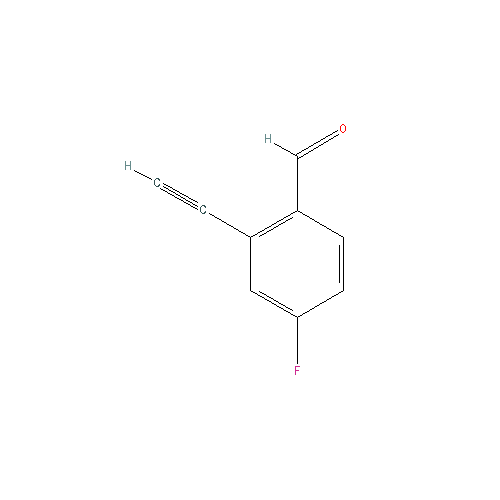 Chemical structure of 2-Ethynyl-4-fluorobenzaldehyde