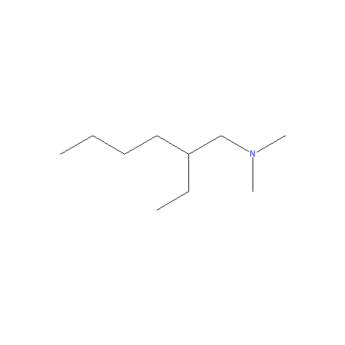Chemical structure of 2-Ethyl-N,N-dimethylhexylamine