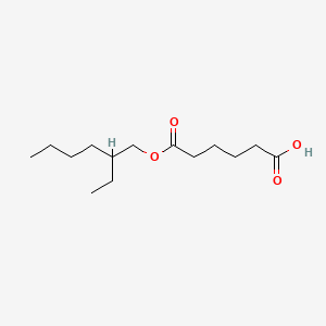 Chemical structure of Mono(2-ethylhexyl) adipate